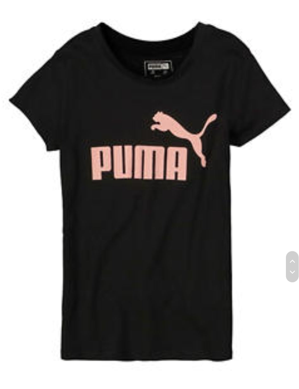 Girls Black Puma Tee